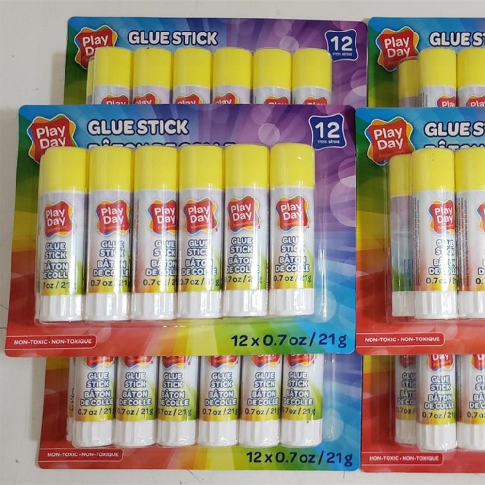 *** 2 packs of Play Day Washable Glue Sticks 21g - 12 sticks per pack
